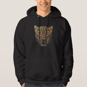 Veste À Capuche Face léopard Grosse tête de chat Panthera Pardus W