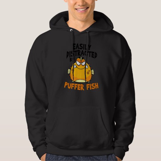 Veste À Capuche Facilement Distrait Par Le Poisson-Poisson-Poisson (Devant)