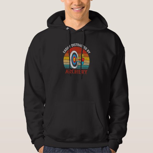 Veste À Capuche Facilement Distrait Par Le Tir À L'arc (Devant)