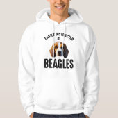 Veste À Capuche Facilement Distrait Par Les Beagles (Devant)