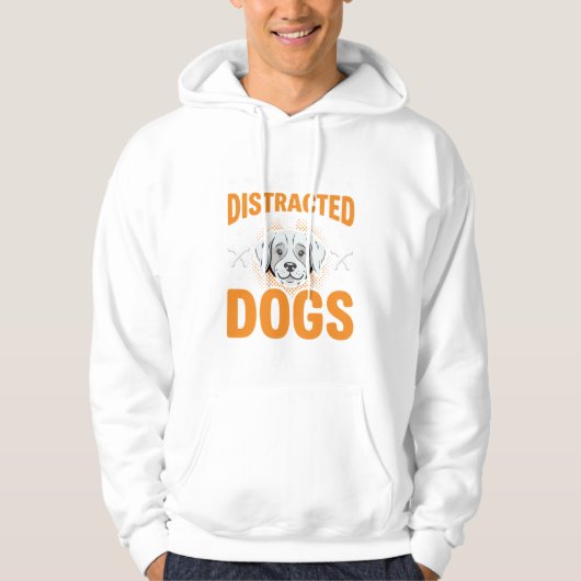 Veste À Capuche Facilement Distrait Par Les Chiens (Devant)