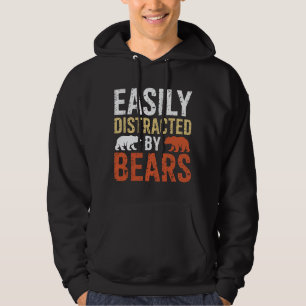 Veste À Capuche Facilement Distrait Par Les Ours Gay Ours Fierté L
