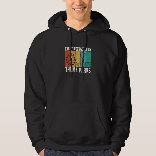 Veste À Capuche Facilement Distrait Par Les Parcs À Thèmes - Cool (Devant)