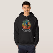 Veste À Capuche Facilement distrait par les perroquets Oiseau O (Devant entier)