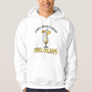 Veste À Capuche Facilement Distrait Par Les Pina Coladas