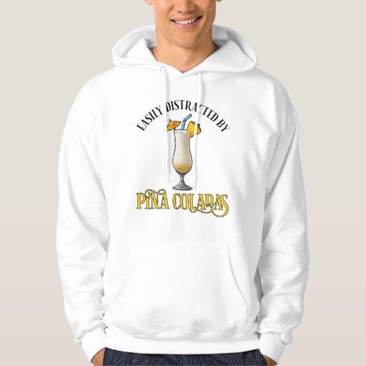 Veste À Capuche Facilement Distrait Par Les Pina Coladas (Devant)