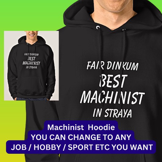 Veste À Capuche Fair Dinkum MEILLEUR MACHINISTE à Straya