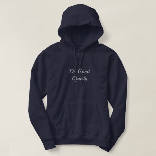 Veste À Capuche Faire le bien discrètement (Design devant)