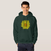 Veste À Capuche Faisée jaune (isolée) (Devant entier)