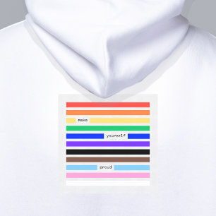 Veste À Capuche Faites-vous Fier Arc-en-ciel Caviardage Fierté 202