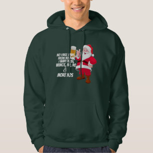 Veste À Capuche fake news pizza amateur de bière ho hosanta noël