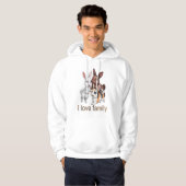 Veste À Capuche Famille de lapins (Devant entier)
