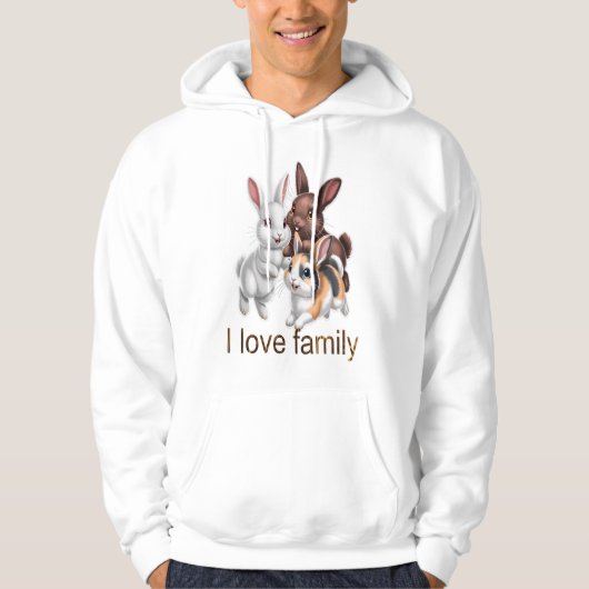 Veste À Capuche Famille de lapins (Devant)