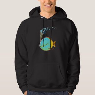 Veste À Capuche Fantastique Poisson Coloré Fantastique Avec Bulles