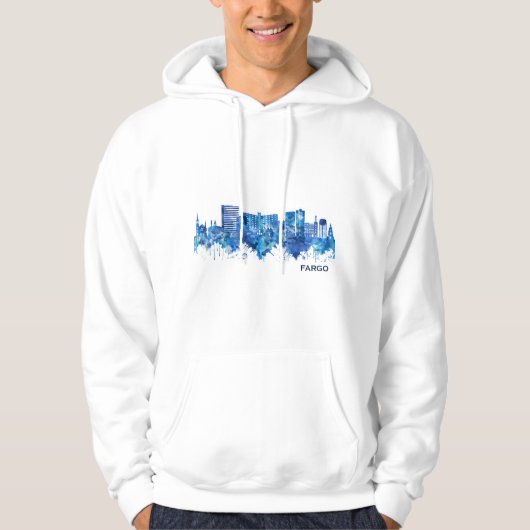 Veste À Capuche Fargo North Dakota Skyline Blue (Devant)