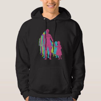 Veste À Capuche Fathers Day Daughter Holding Hand Love 80s Colors 
