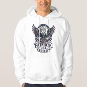 Veste À Capuche Faucon de bataille patriotique Aigle patriotique &