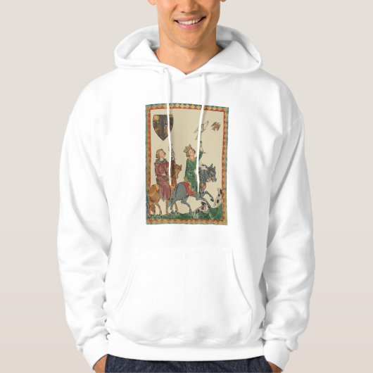 Veste À Capuche Fauconnerie, Codex Manesse du XIVe siècle (Devant)