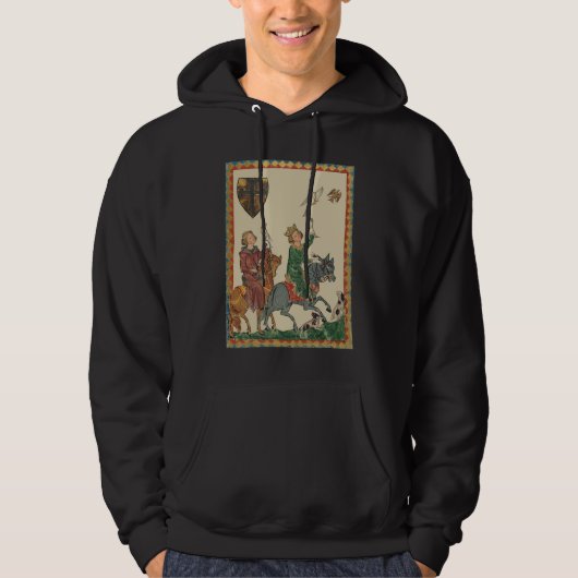 Veste À Capuche Fauconnerie, Codex Manesse du XIVe siècle (Devant)