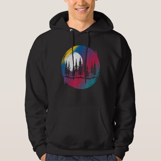 Veste À Capuche Faune extérieure Moonlight Forest Pleine lune Colo (Devant)