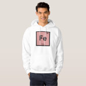 Veste À Capuche Fe - Chimie du fer Élément de symbole de table pér (Devant entier)