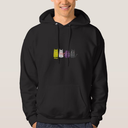 Veste À Capuche Femme Cute Animal Chat Non Binary Pride Agender N (Devant)