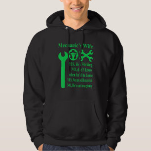 Veste À Capuche Femme de mécanicien Oui Il travaille Non Je ne sai