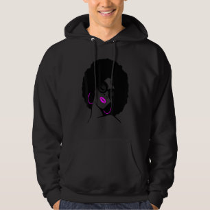 Veste À Capuche Femme noire cheveux naturels Afro