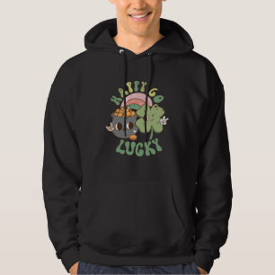 Veste À Capuche Femmes Chanceuses Rétro Groovy Saint-Patrick