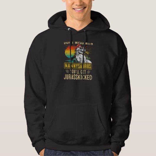 Veste À Capuche Femmes Fun Femmes Rétro Nannysaurus Dinosaur Rex M (Devant)