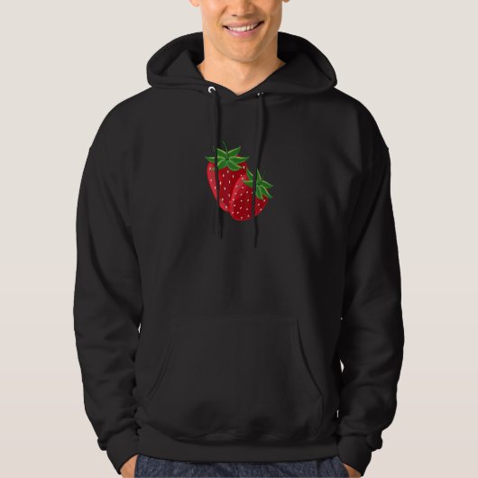 Veste À Capuche Femmes Hommes Fraise Esthétique (Devant)