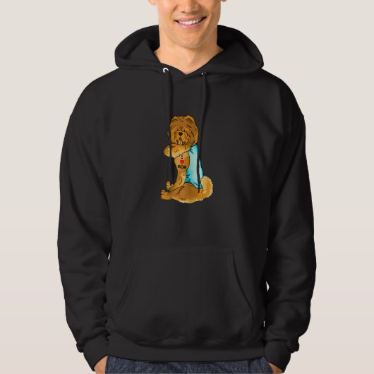 Veste À Capuche Femmes J'Aime Maman Tatouage Chow Chow Maman Chien (Devant)