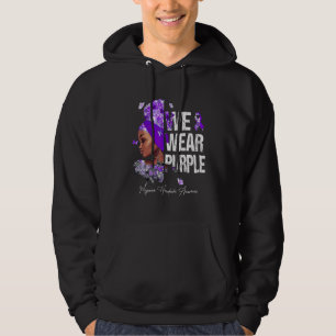 Veste À Capuche Femmes Noires Nous Portons Violet Migraine Mal De