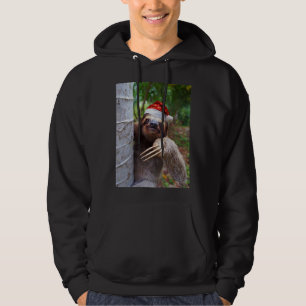 Veste À Capuche Fente animal de Noël portant le chapeau du Père No