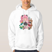 Fête Anime Fille Chat Rose Cheer de Vacances