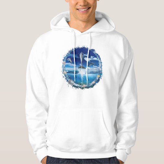 Veste À Capuche Fête de la Pod de Dauphins (Devant)