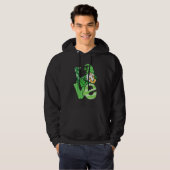 Veste À Capuche Fête de la Saint-Patrick Amour Gnomes Trèfle Fer à (Devant entier)