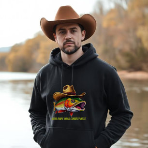 Veste À Capuche Fête des pères Drôle Poisson Porté un Casquette Co