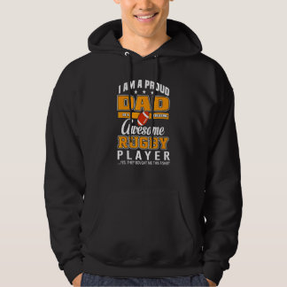 Veste À Capuche Fête des pères Joueurs de rugby papa