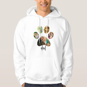 Veste À Capuche Fête des Pères Papa Chien 5 Empreintes de Patte