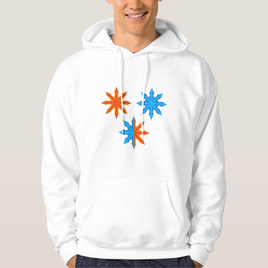 Veste À Capuche Feu et Glace Étoiles à Huit Pointes (Devant)