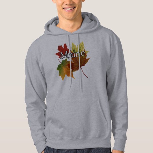 VESTE À CAPUCHE FEUILLE D'AUTOMNE AU MAINE (Devant)