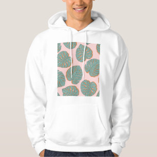 Veste À Capuche Feuille de Monstera : Motif Vintage tropical