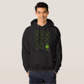 Veste À Capuche Feuille de trèfle chanceux de la Saint-Patrick (Devant entier)