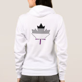 Veste À Capuche Feuille d'érable de fierté de l'asexualité (Dos)