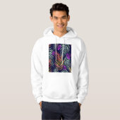 Veste À Capuche Feuilles d'aquarelle tropicale, éclaboussure abstr (Devant entier)