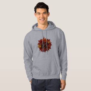 Veste À Capuche Feuilles d'automne et Pinecones vibrantes L'art