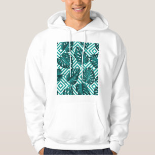 Veste À Capuche Feuilles tropicaux : Motif Floral sans joint.