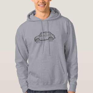 Veste À Capuche Fiat 500 Voiture Classic Randonnée Vintage Canard