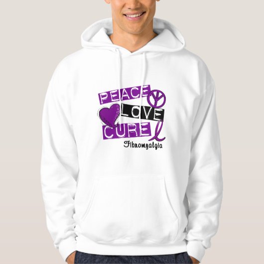 VESTE À CAPUCHE FIBROMYALGIE DE TRAITEMENT D'AMOUR DE PAIX (Devant)